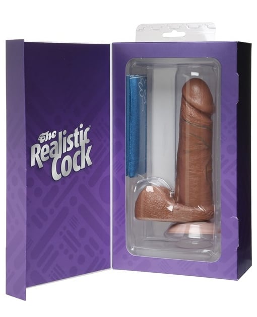 Realistic Cock W Balls Brown By Doc Johnson Cupid S Lingerie