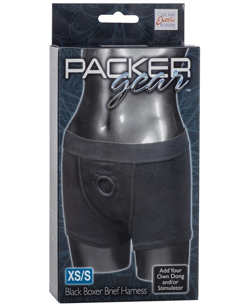 Packer Gear Boxer Harness XS S Black By California Exotic Novelties