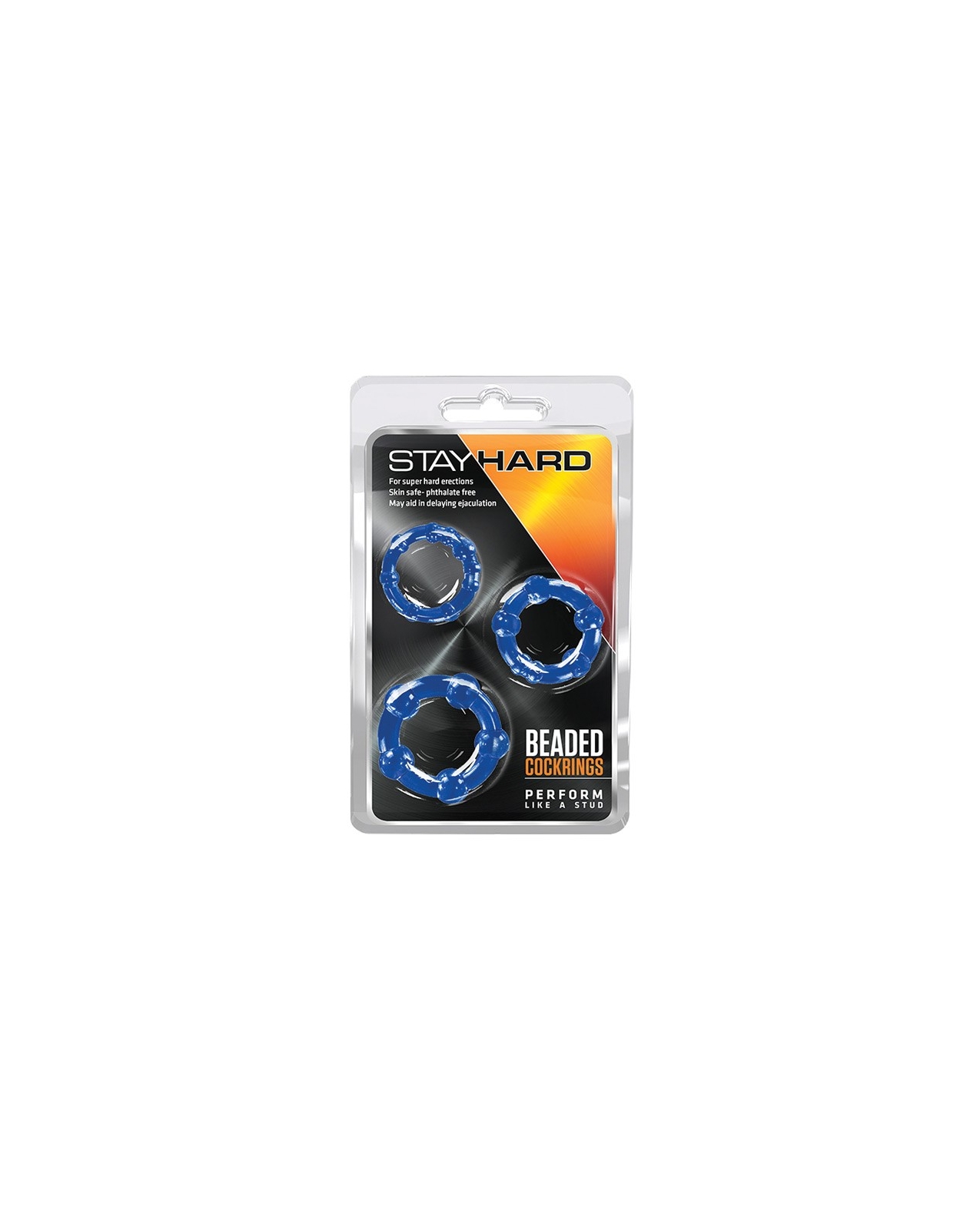 HY Stay Hard Reusable Cock Ring - Blue 
