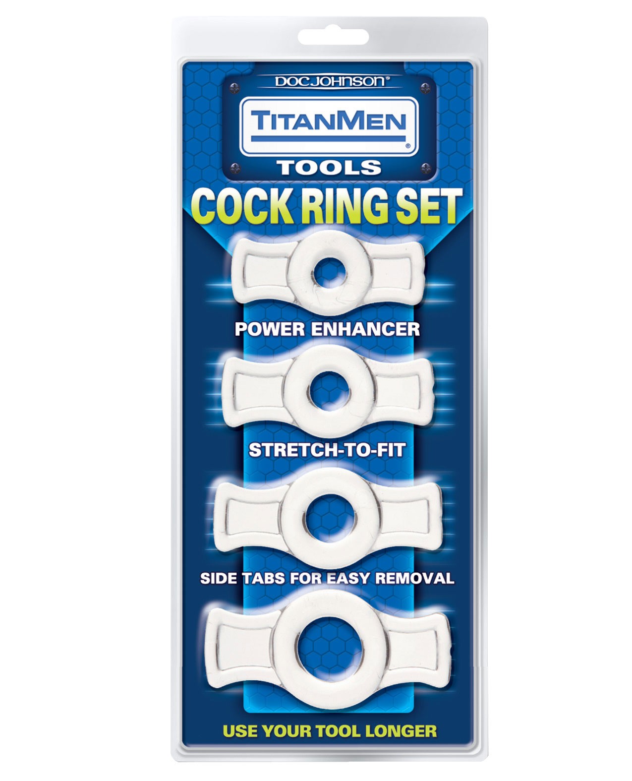 Titanmen Tools Cock Ring Set - Clear by Doc johnson | Cupid's Lingerie